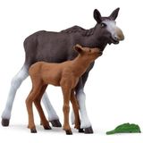 schleich Wild Life 42603 elandkoe met kalf (NatGeo), voor kinderen vanaf 3 jaar, speelset
