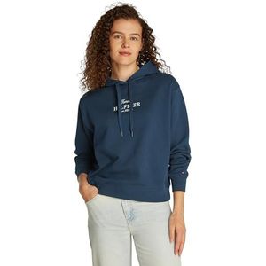 TOMMY HILFIGER Dames REG HILFIGER HOODIE WW0WW45528, Blauw, XXS, Blauw (Donker Nacht Marine), XXS