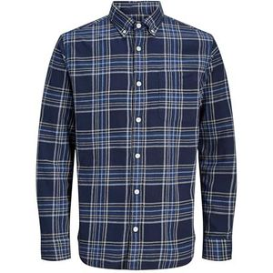 Jack & Jones - JPRBlubrook - Overhemd - Navy - Geruit - Lange Mouw