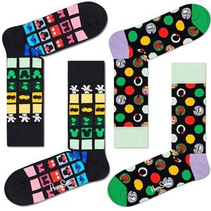 Happy Socks Disney kleurrijke sokkenset, uniseks, voor volwassenen, Meerkleurig, 36-40 EU