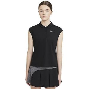 Nike W Nkct DF Vctry Poloshirt voor dames, zwart/wit, XS