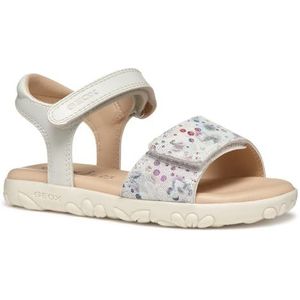 Geox J Haïti meisjessandalen, crèmekleurig, meerkleurig, 27 EU
