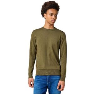Wrangler Gebreide sweater sweatshirt voor heren, ivy-groen, L