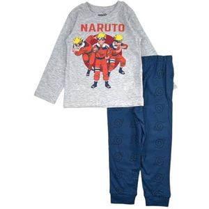 Naruto pyjama, comfortabele outfit voor jongens, Naruto design, perfect voor 's nachts, Grijs, 24 Maanden