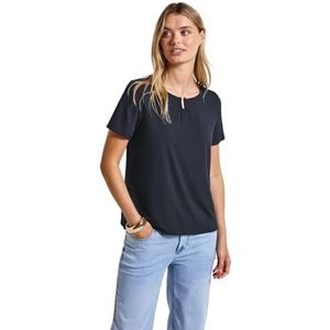 Street One Dames Shirt met uitsnijding in Blauw, in size: 34