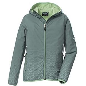 killtec Girl's Functioneel jack/outdoorjack met capuchon, opvouwbaar KOS 211 GRLS JCKT, steel mint, 116, 39108-000