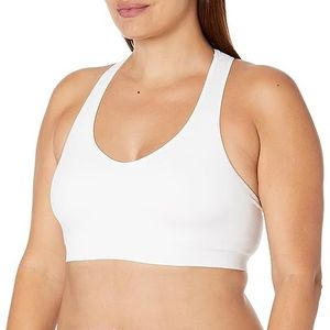 Hanes Sport Women's Seamless Racerback Sports Bra,White,XX-Large