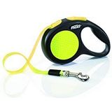 Flexi NEON REFLECTANTE CINTA (XS 3 METROS 12 KG), zwart/neongeel