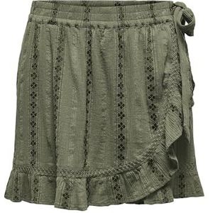 Only - Onlliana Frill Skort - Korte Broek - Groen - Materiaal: Polyester