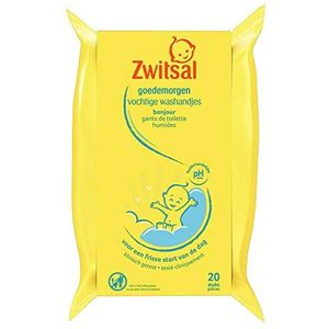 Zwitsal Goedemorgen Baby Vochtige Washandjes voor een frisse start van de dag - 6 x 20 stuks - Voordeelverpakking