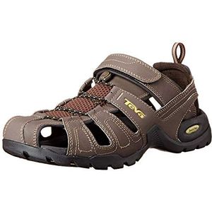 Teva Heren voorbaai gesloten teen sandalen, 0, Bruine Turkse koffie Tkcf, 40.5 EU