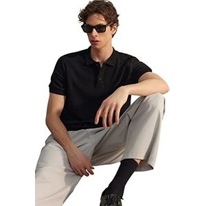 Trendyol Polo T-Shirt - Zwart - Fitted, Zwart, M, Zwart, M