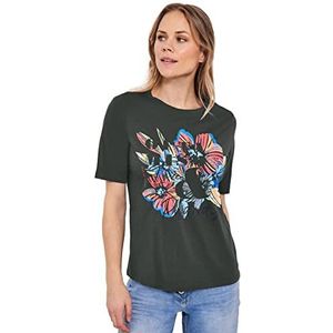 Cecil Dames shirt met korte mouwen bedrukt, Easy Kaki, M