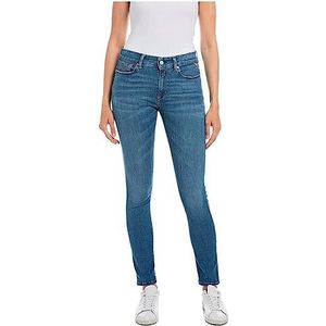Replay Dames Jeans Luzien Skinny-Fit met Power Stretch, 009, medium blue., 24W x 32L