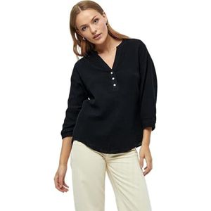 Minus Hemma blouse met 3/4 mouwen voor dames, 1, zwart, 16, Zwart, 42