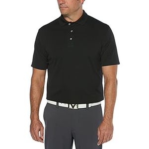 Callaway Core Performance golfpoloshirt met korte mouwen voor heren met zonbescherming (maat Small - 4X Big & Tall), Zwart, L tall