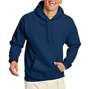 Hanes Heren Trui EcoSmart Hooded Sweatshirt, marineblauw, XL