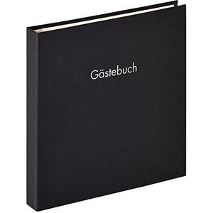 walther design gastenboek zwart 26 x 25 cm met reliëf en spiraalbinding, Fun GB-206-B