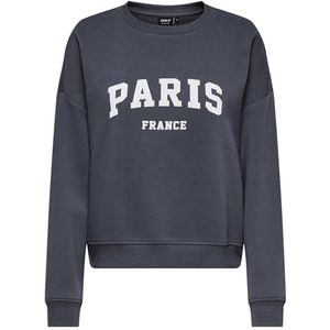 ONLY Dames Onlsweat Life L/S Crew O.Size State Noos Sweatshirt met print, India-inkt, 3XL
