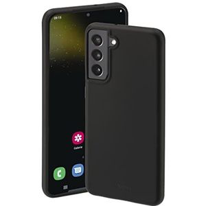 Hama Hoes voor Samsung Galaxy S22+ (telefoonhoes beschermt tegen stoten, krassen en vuil, beschermhoes maakt inductief opladen, zijdeachtig matte hoes van TPU met zachte binnenvoering) zwart