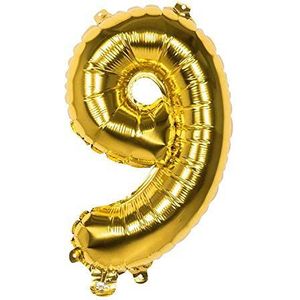 Boland - Folieballon nummer, afmeting 66 cm, goud, cijferballon, nummer, ballon, ballon, verjaardag, jubileum, kinderverjaardag, decoratie, cadeau