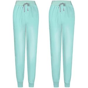 MISEMIYA - Set van 2 - sanitaire broek unisex - gezondheiduniform medische uniformen werkbroek 8316, Turkoois, S