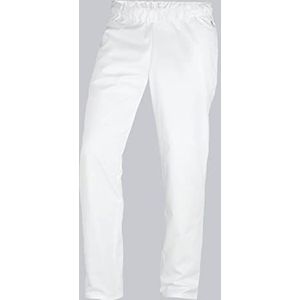 BP 1645-400-21-XSs Unisex broek, met elastiek in de taille, 215,00 g/m² stofmix, wit, XS