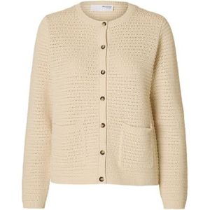 SELECTED - SLFVinna - Gebreid Vest - Beige / Bruin