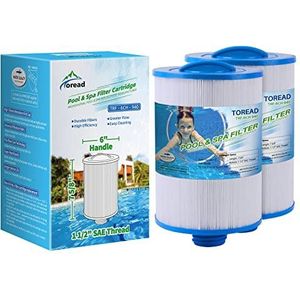 TOREAD Vervanging voor spafilter Unicel 6CH-940, PWW50P3 (niet PWW50P4), Filbur FC-0359, 817-0050, 25252, 03FIL1400, 1 1/2"" SAE schroefdraad in filter, 2 stuks
