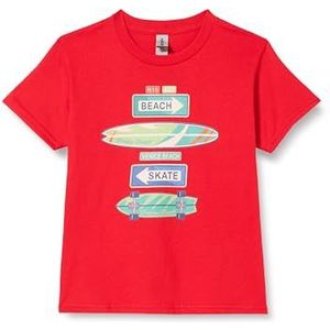 Republic Of California Venice Beach GIREPCZTS047 T-shirt voor meisjes, rood, maat 08 jaar, Rood, 8 Jaren