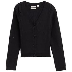 TOM TAILOR - Gebreid Vest - Zwart