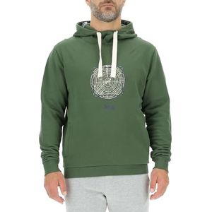 JEEP O102887-E946 J Capuchontrui voor heren - Ringen van hout met grote opdruk J23W Heren Rifle Green XXL