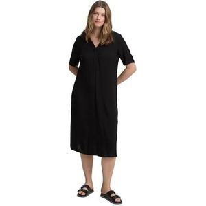 TOM TAILOR Dames Plus Size - midi-jurk van viscose, 14482 - Deep Black, 54