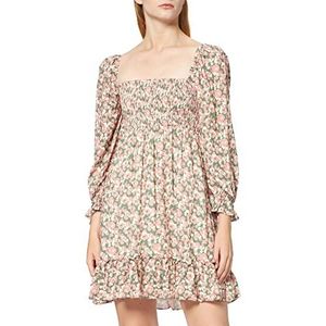 NA-KD Dames Smocked Borst Mini Jurk Casual