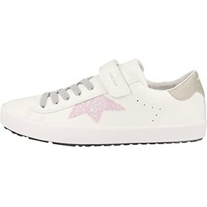 Geox J Kilwi Girl Sneaker, wit/roze, 24 EU, wit-roze., 24 EU