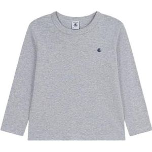 Petit Bateau T-shirt voor kinderen, lange mouwen, van effen katoen, rook China, 3 Jaren