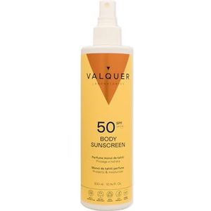Valquer Laboratorios Lichaamszonnebrandcrème SPF 50. Waterbestendig. Hoge bescherming en hydratatie voor de huid. Lichte formule - 300 ml