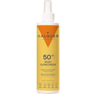 Valquer Laboratorios Lichaamszonnebrandcrème SPF 50. Waterbestendig. Hoge bescherming en hydratatie voor de huid. Lichte formule - 300 ml