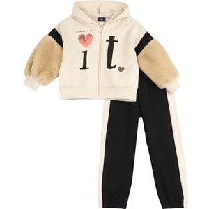 Chicco, Meisjeskleding met comfortabele lange broek en sweatshirt, van zachte, wasbare stof, meisjeskleding en meisjes, ontworpen in Italië, Beige., 12M