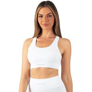 Carlheim Women's Serenita Active Collection Sports Bra X-Back, White, XS, wit, XS