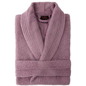 Top Towel Elegante badjas voor dames en heren, 100% katoen, 500 g/m², met capuchon of zonder capuchon, zacht en absorberend voor douche, spa en zwembad, Lila, M