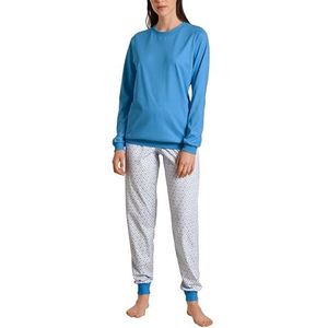 CALIDA Dames Spring Nights Pyjamaset, Azuriet Blauw, 48/50