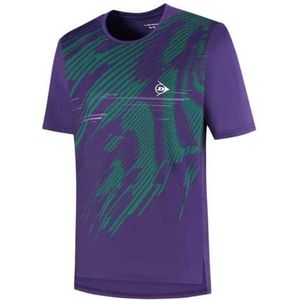 DUNLOP Game Tee 1 voor Heren, Violet, Indigo/Aventurijngroen, XXL
