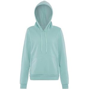 Yuka Modieuze trui hoodie voor dames, polyester, ijskins, maat XXL, IJsmunt, XXL