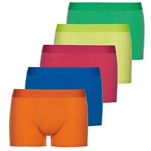 bruno banani Heren Neon Lights Short (5-pack), Neon Colours, XXL