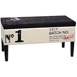 Cribel Tavolino con stampa Bianco e Nero 80 x 42 x 25 cm