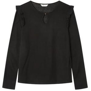 Springfield Nieuw structuurhemd met boomborduurwerk, zwart, XS