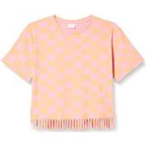 s.Oliver Junior Girls T-shirt met franjes, roze, 104/110, roze, 104/110 cm