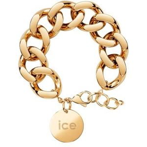 ICE - Jewellery - Chain Bracelet - Gold - Gouden XL Mesh Armband voor vrouwen met gouden medaille (021191)
