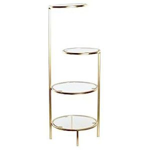 Planken DKD Home Decor 32,5 x 30 x 86 cm Kristal Gouden Metaal